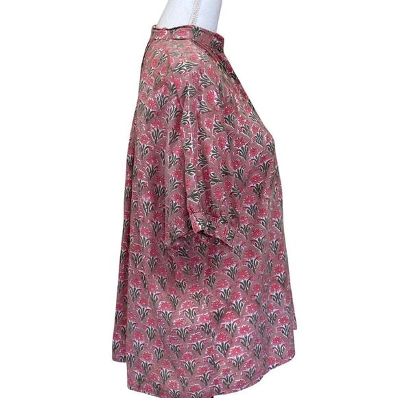 Mod's Mahal top, pink/gray, global inspired, bohemian, hippie, cottagecore - Picture 2 of 6